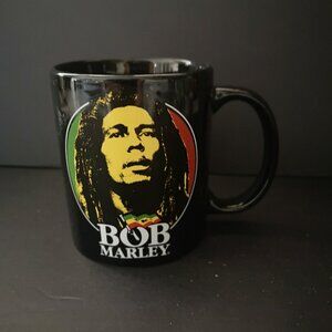 Zion Rootswear Authentic Bob Marley Logo Face Ceramic Coffee Mug Black 12oz